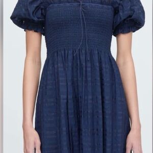 ISO Hill House Home Navy Sheer Plaid Scarlett Dress